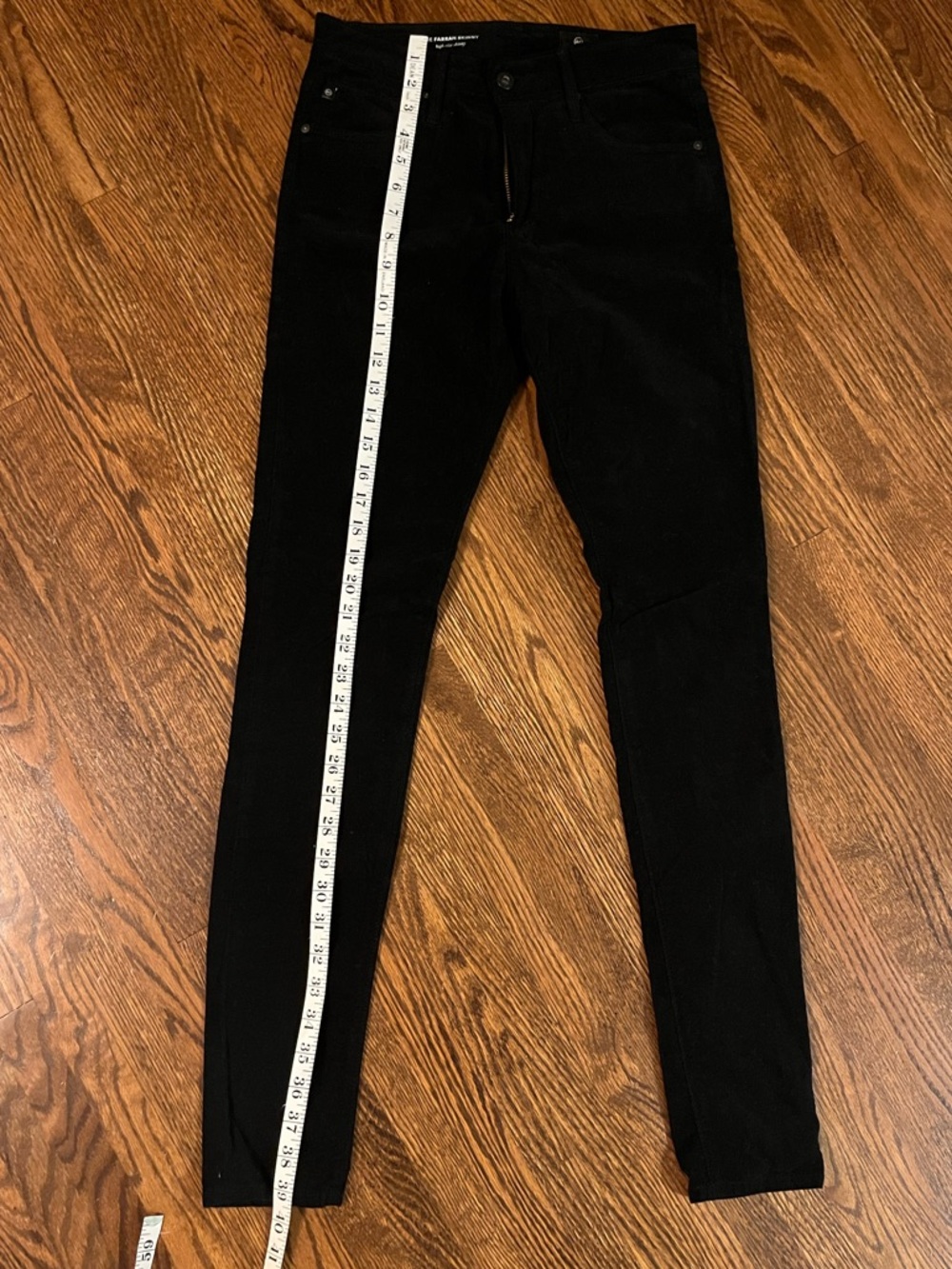 Adriano Goldschmied Black Farrah Skinny   Slim Stretch Pants, Corduroy